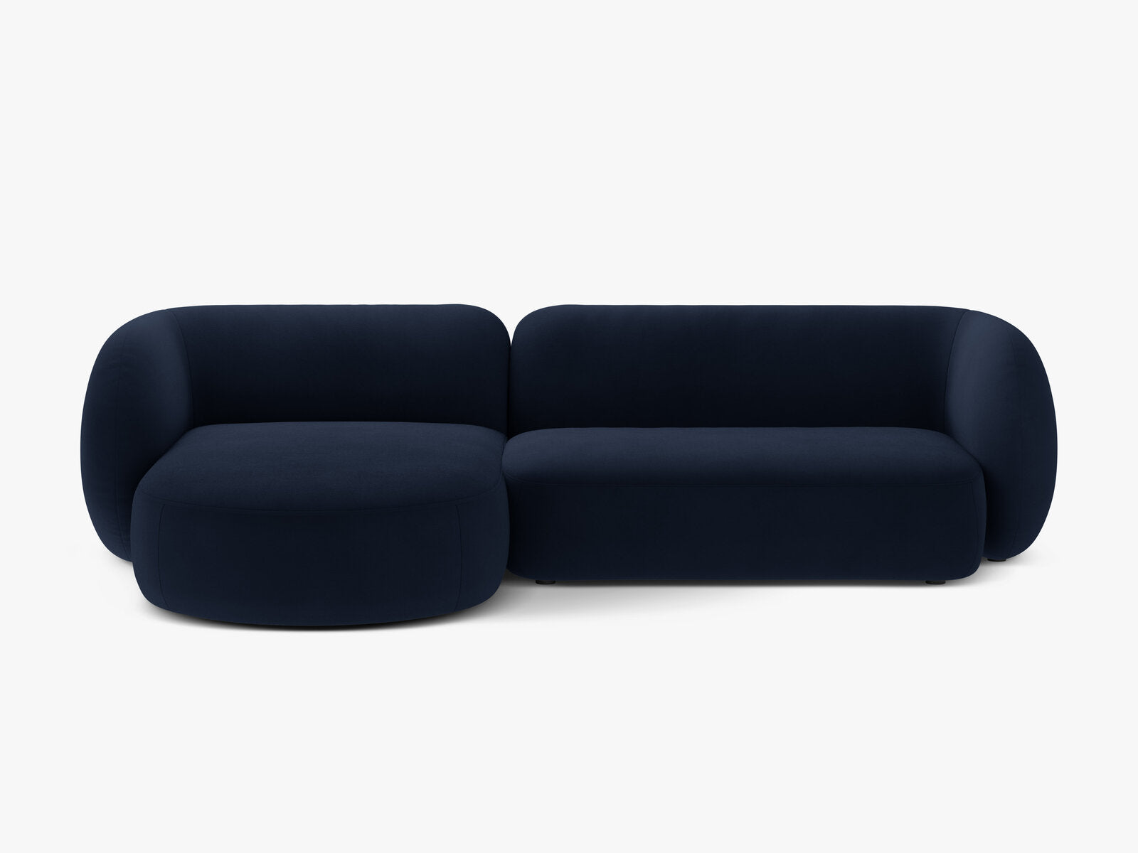 Micadoni Ecksofa Kate 3-Sitzer Links Samt Königsblau