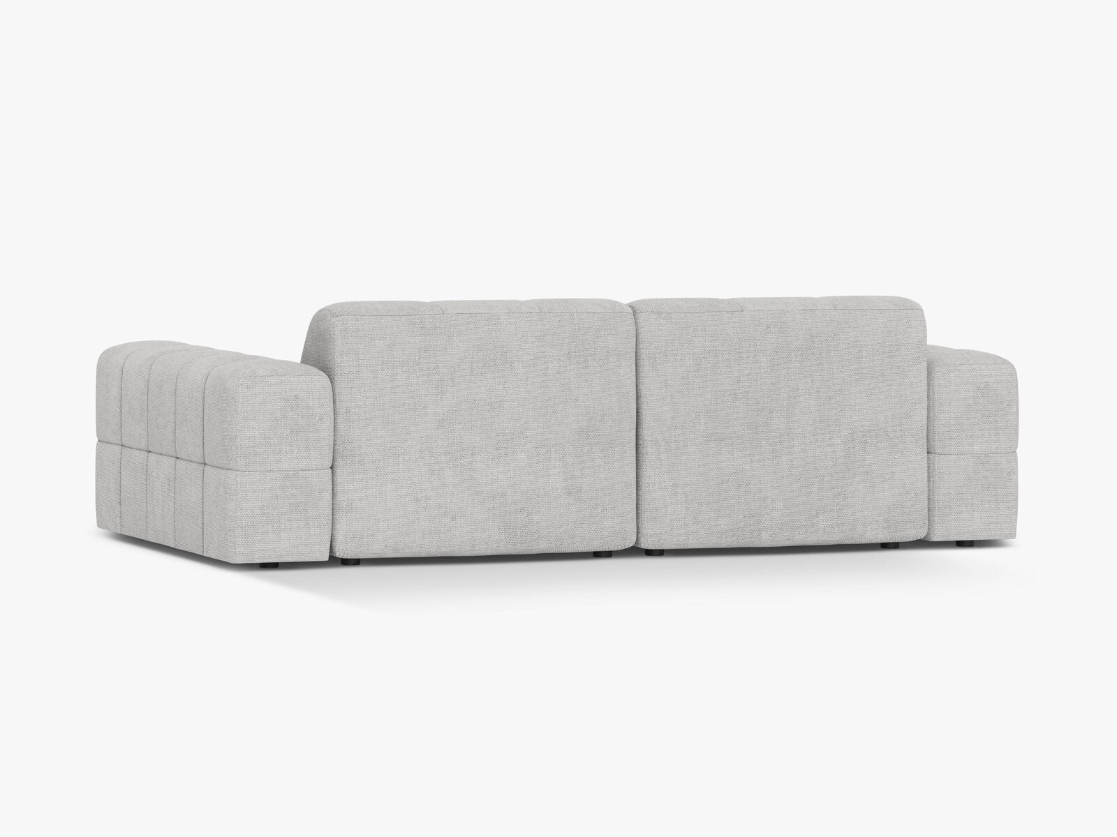 Micadoni Sofa Jennifer 3-Sitzer Chenille Eden Silber