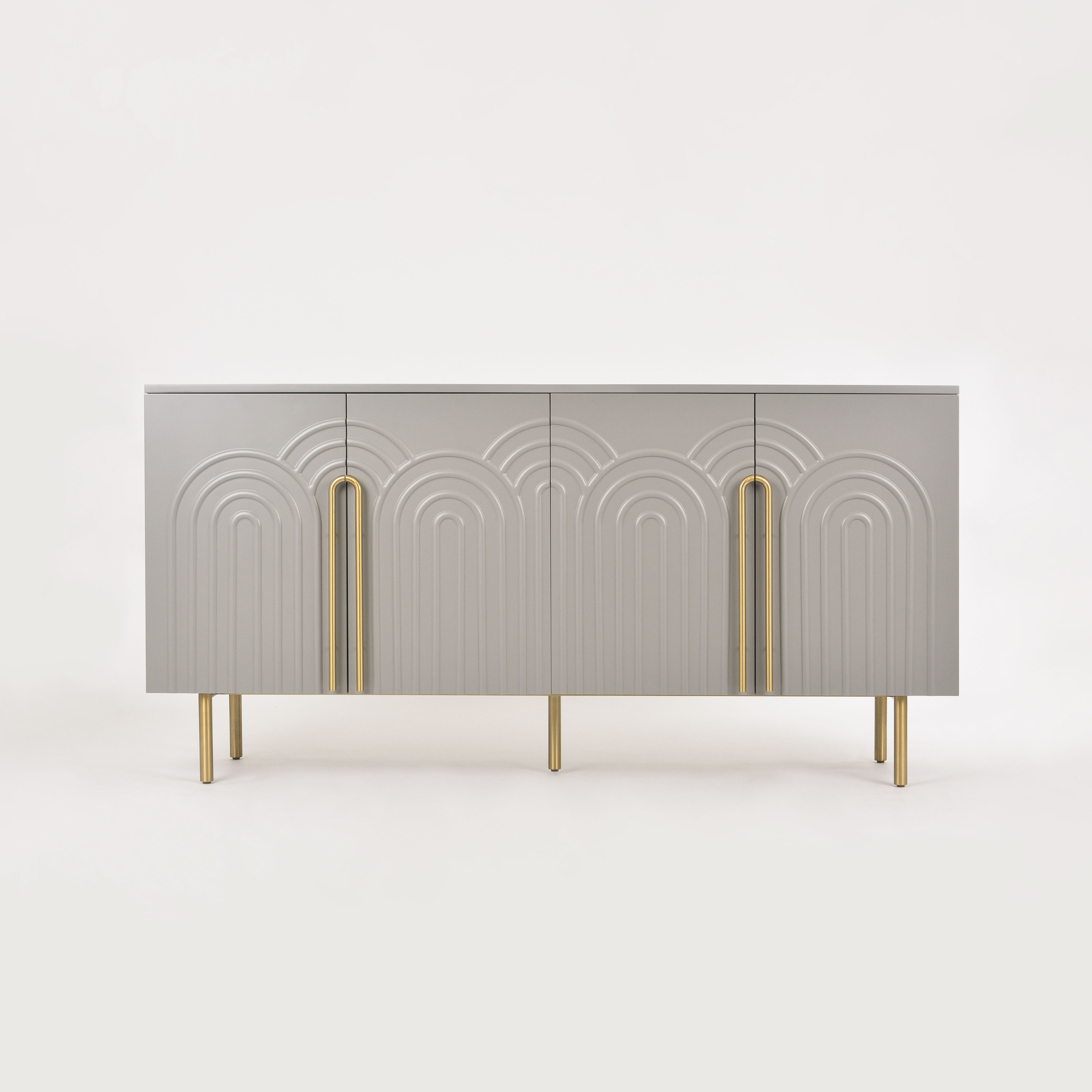 Livin Hill Sideboard Stilig, Beine Hellgrau/Goldfarben