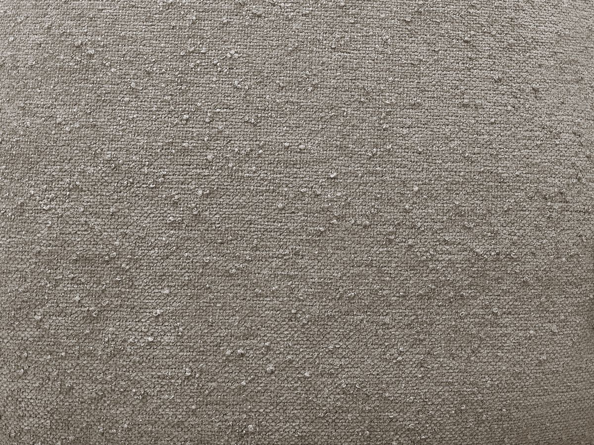Bobochic Everest Ecksofa mit Schlaffunktion und Pouf, 4 Kissen Strukturstoff Taupe Ecke links