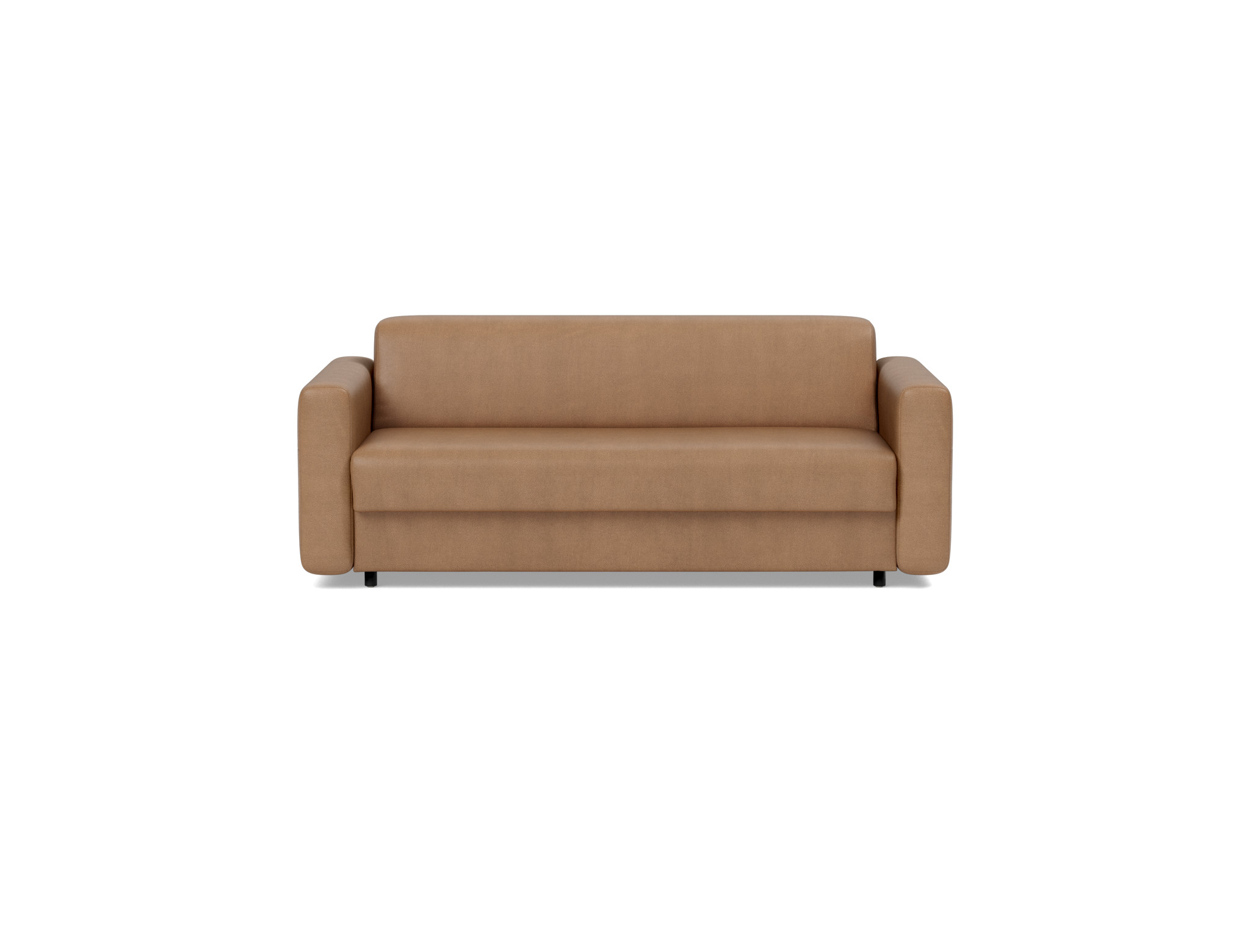 Schlafsofa Killian mit Taschenfederkernmatratze 140 Lederoptik Faunal 551-Brown