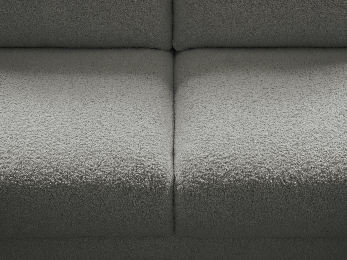 Bobochic Kenan Schlafsofa 3-Sitzer Bouclé-Stoff Dunkelgrau, Liegefläche 140 × 196 cm