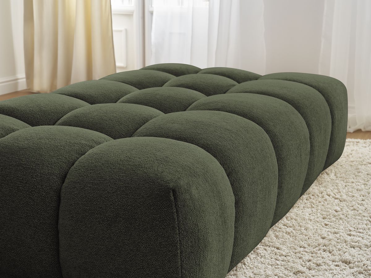 Bobochic Everest Pouf 166 × 100 cm Melange-Stoff Grün