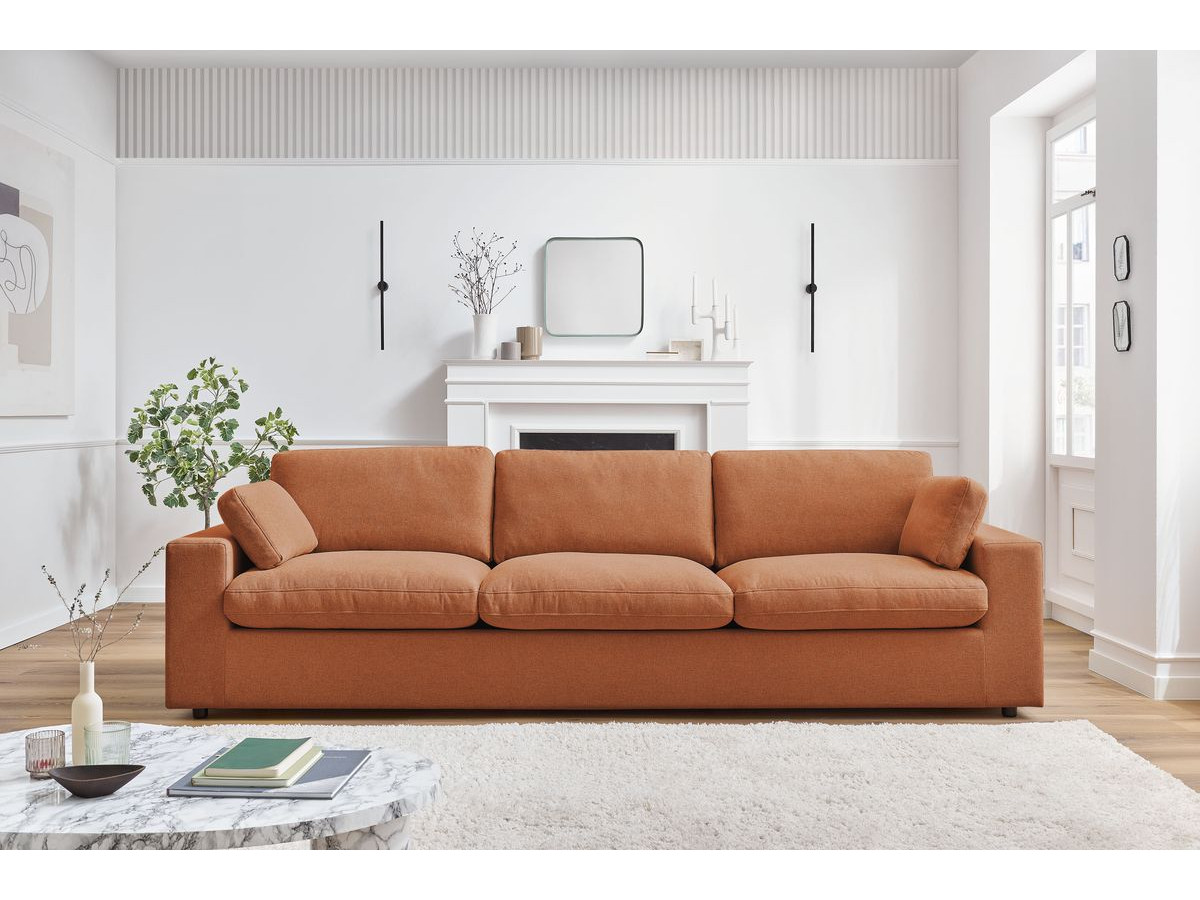 Bobochic Belair Sofa 4-Sitzer Stoff Orange