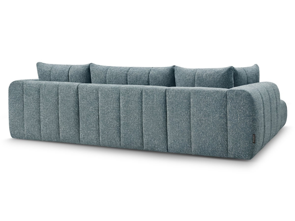 Bobochic Nesty Wohnlandschaft Melange-Stoff Blau Ecke rechts