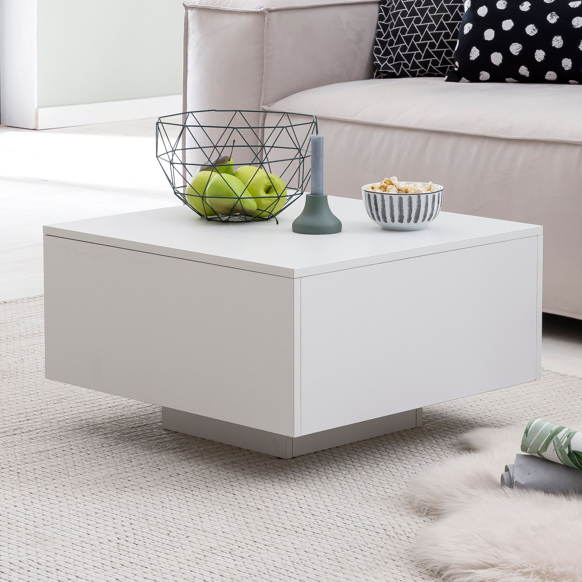 Couchtisch Kjellerup Weiß 60 × 60 × 35,5 cm