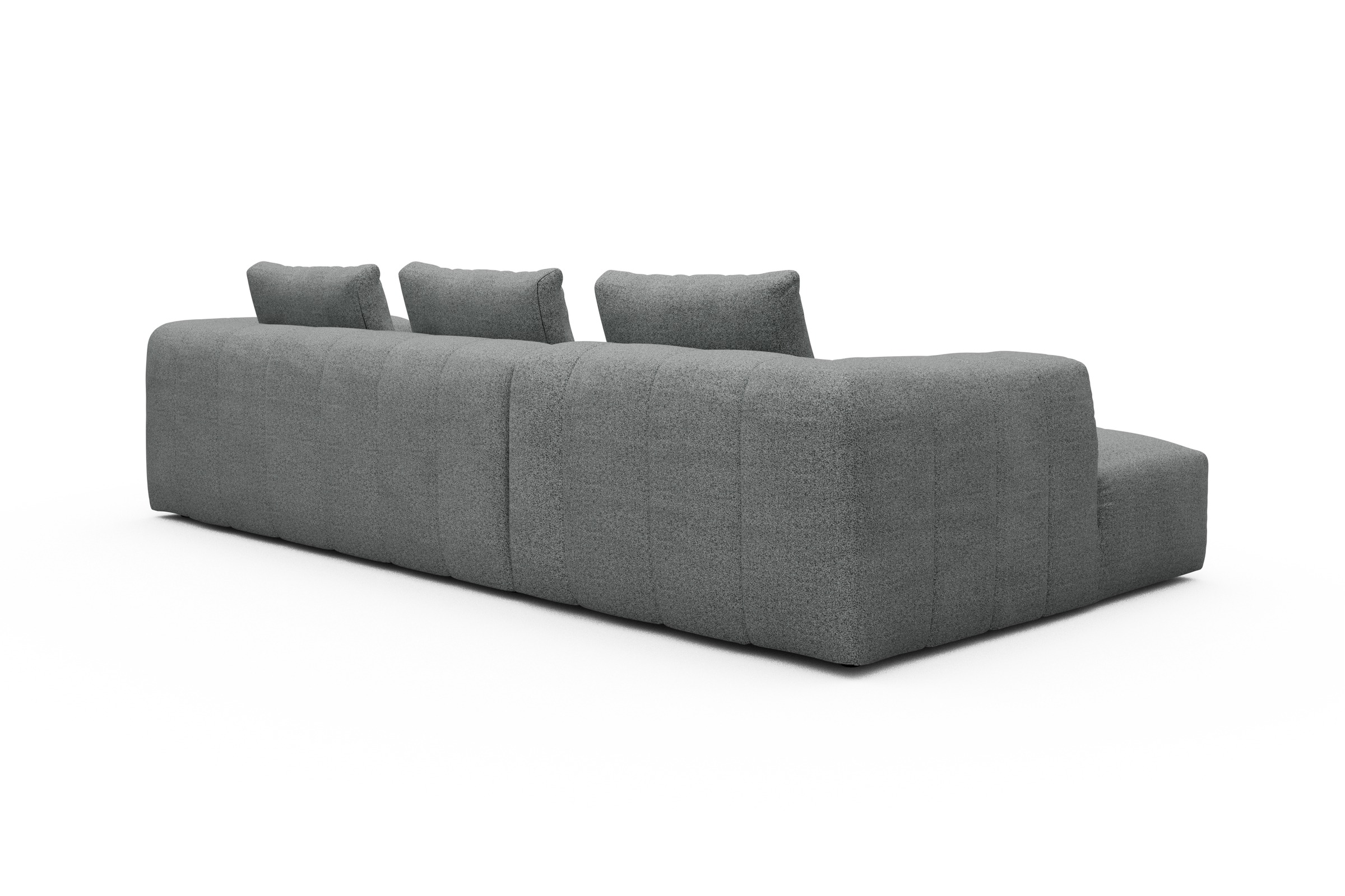 Ecksofa Hugo 2,5-Sitzer Armlehne rechts mit Chaiselongue Aivi-Gravet-Grey