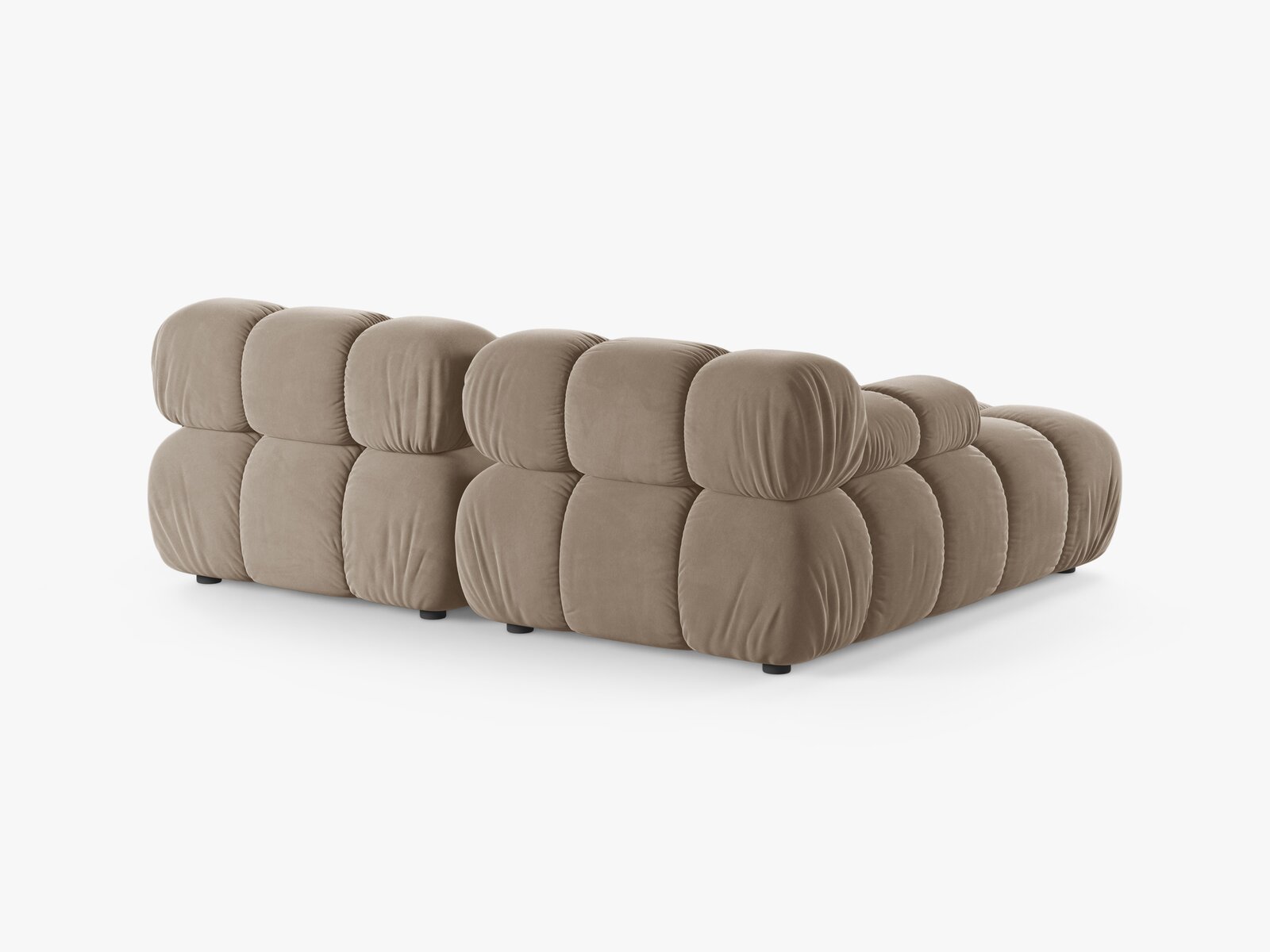 Micadoni Modulares Ecksofa Bellis 3-Sitzer Links Samt Bluvel Cappuccino