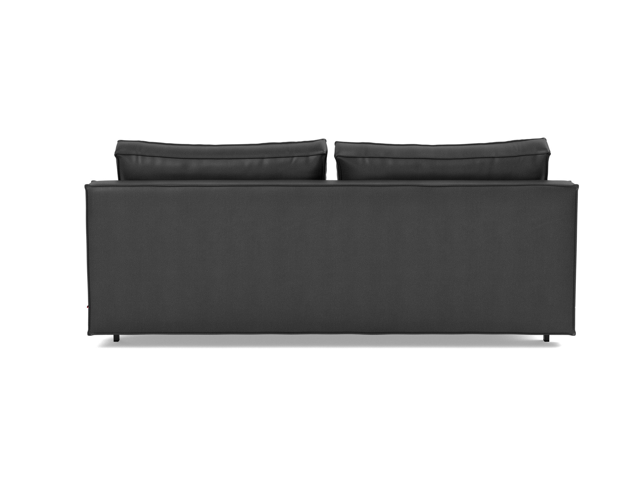 Schlafsofa Sly Lederoptik Faunal 550-Black Beine Schwarzes Metall