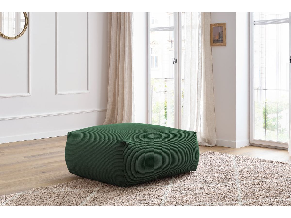 Bobochic Voltaire Pouf Cordsamt Grün