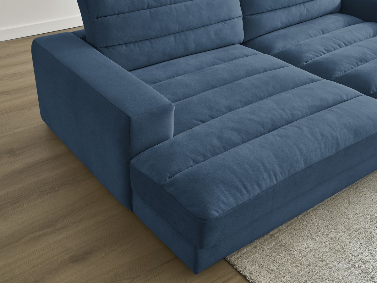 Bobochic Sierra Sofa 4-Sitzer Samt Dunkelblau