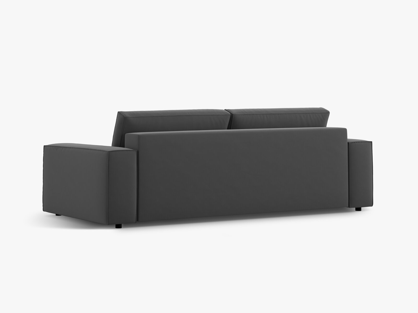 Micadoni Schlafsofa Jodie 3-Sitzer Samt Bluvel Grau