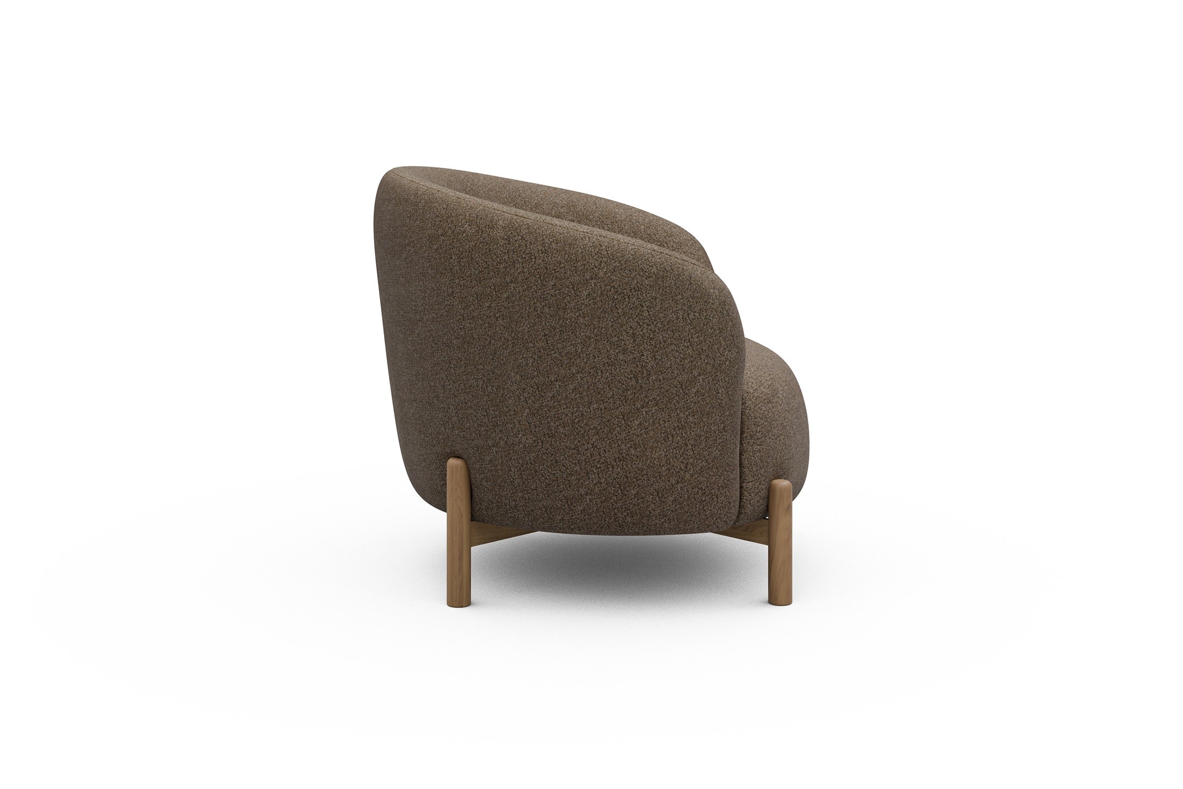 Sessel Ronda Holzbeine Eiche Natur Aivi-Khaki-Brown