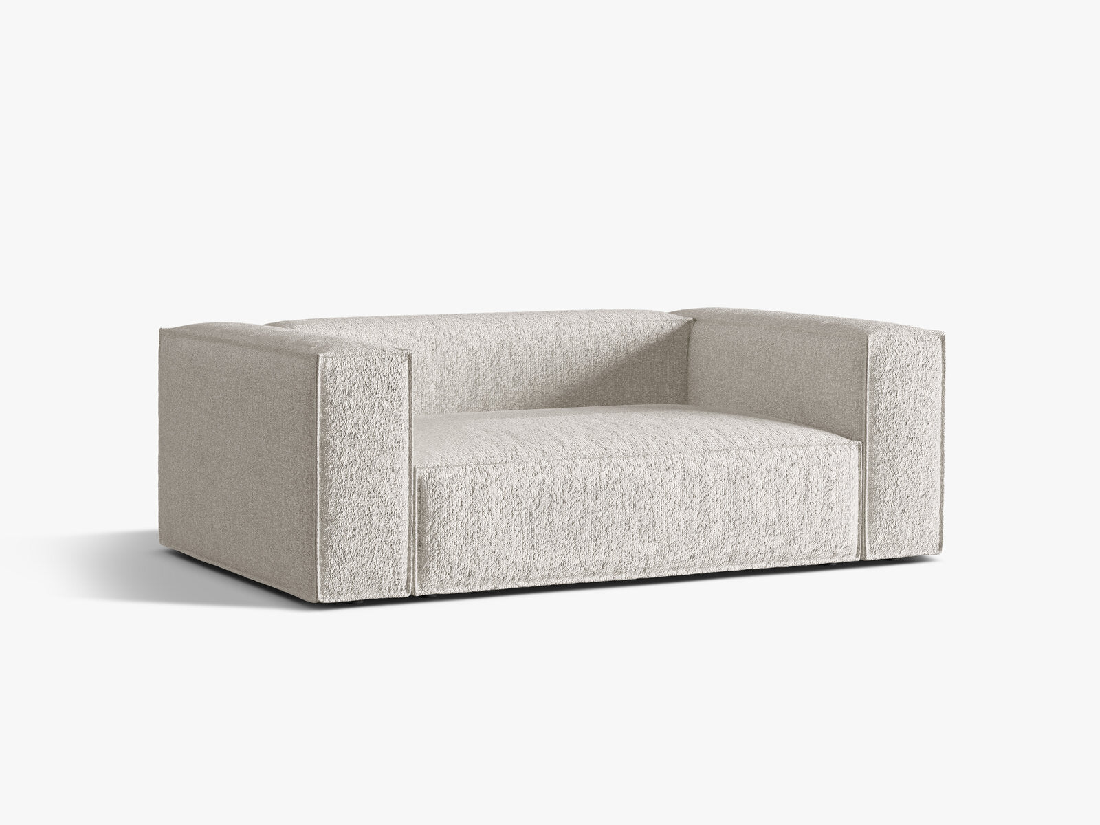 Micadoni Sofa Nuria 2-Sitzer Boucle Grau Beige Melange
