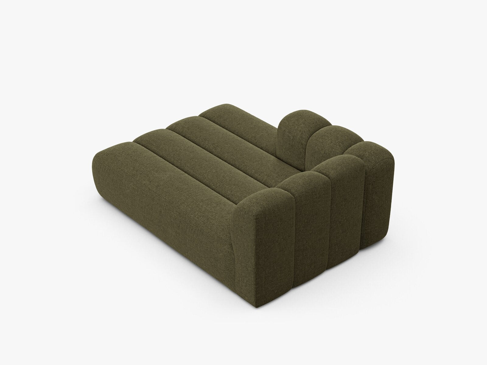 Micadoni Recamiere Lupine 2-Sitzer Links Chenille Eden Grün