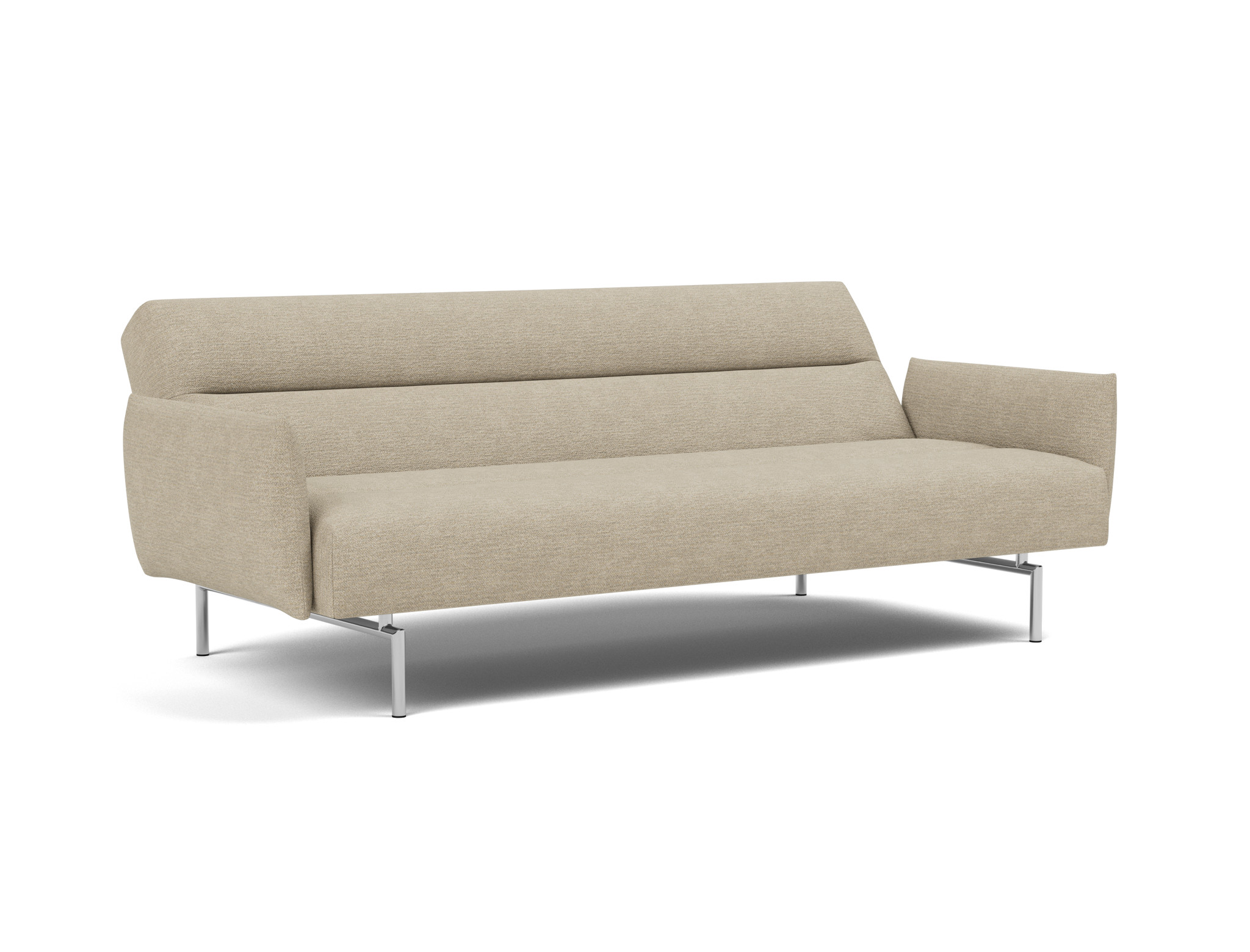 Schlafsofa Jillis mit Armlehnen Strukturierter Stoff Taura 356-Sand