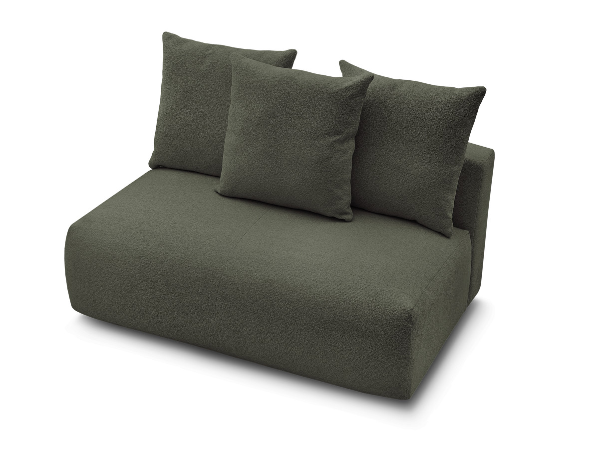 Bobochic Voltaire Sofamodul 2-Sitzer 142 × 100 cm Melange-Stoff Grün