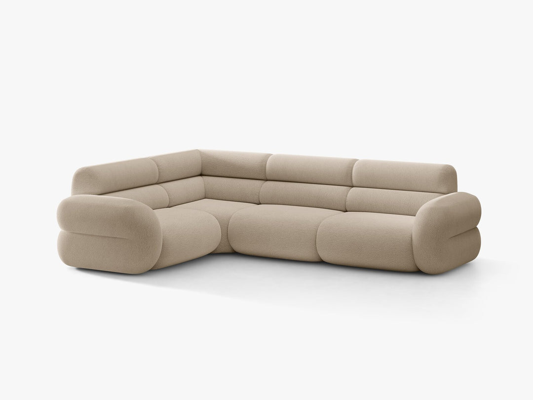 Micadoni Neo Ecksofa 5-Sitzer Rechts Boucle Baloo Beige