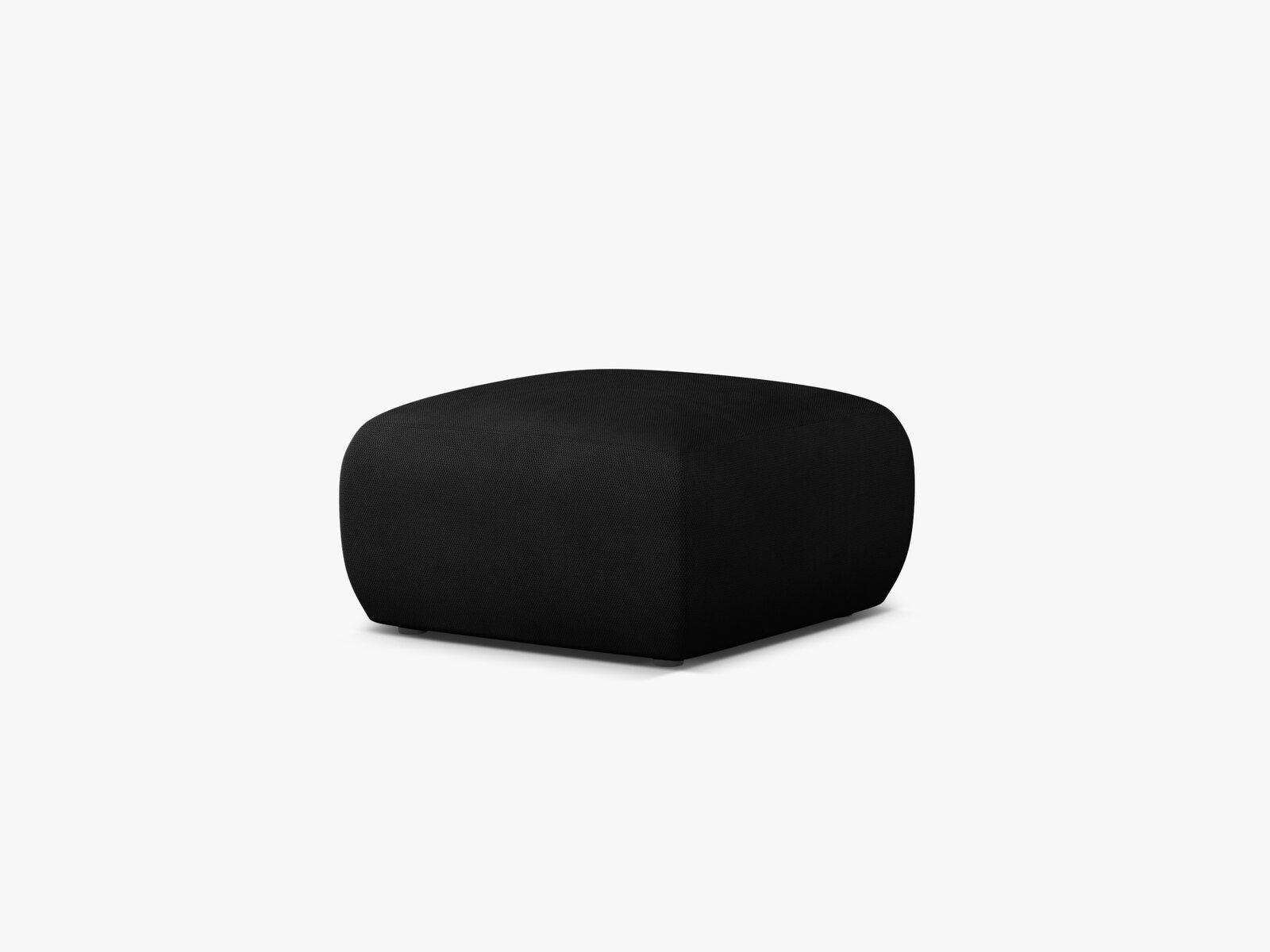 Micadoni Hocker Molino Medium Strukturierter Stoff Rebel Schwarz