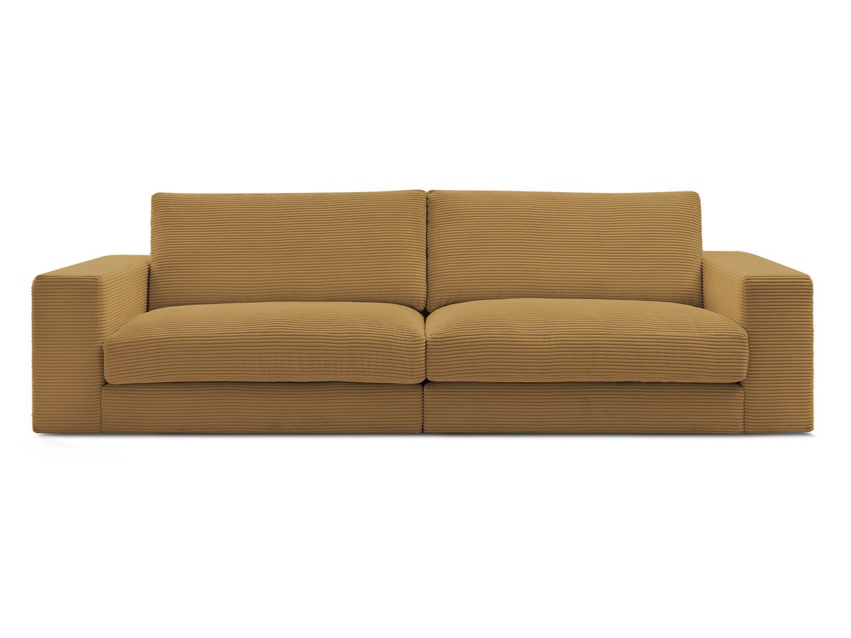 Bobochic Leonard Sofa 3-Sitzer 234 × 109 cm Cordsamt Gelb