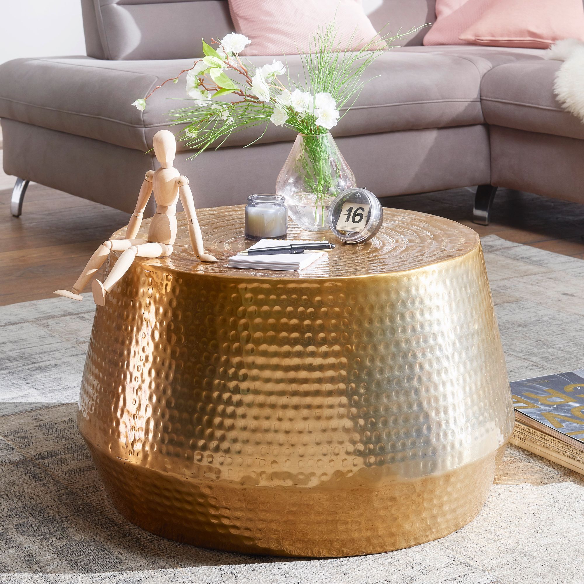 Couchtisch Agerbaek Aluminium Gold Ø 60 cm