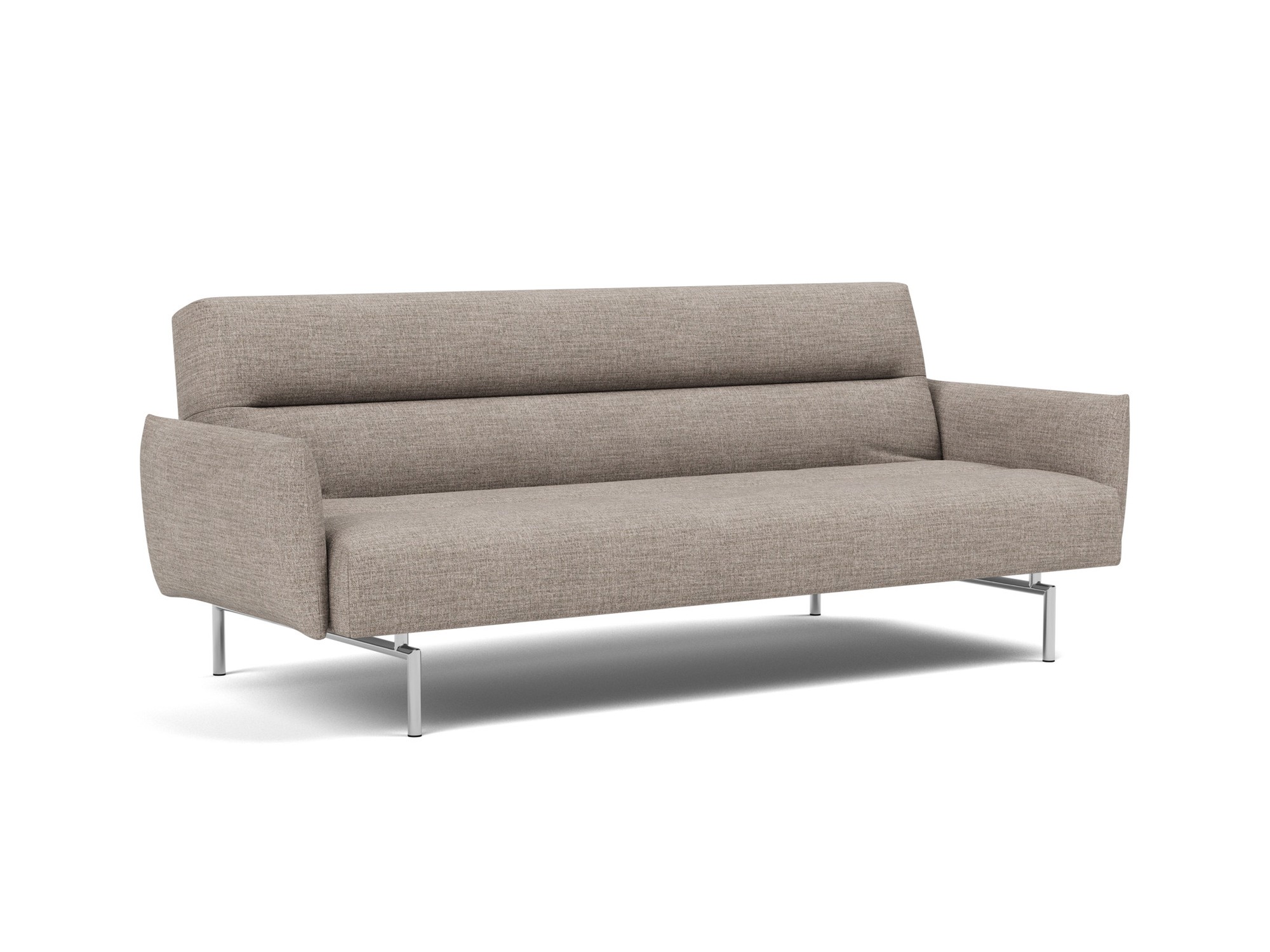 Schlafsofa Jillis mit Armlehnen Chenille Yuveno 472-Warm-Grey
