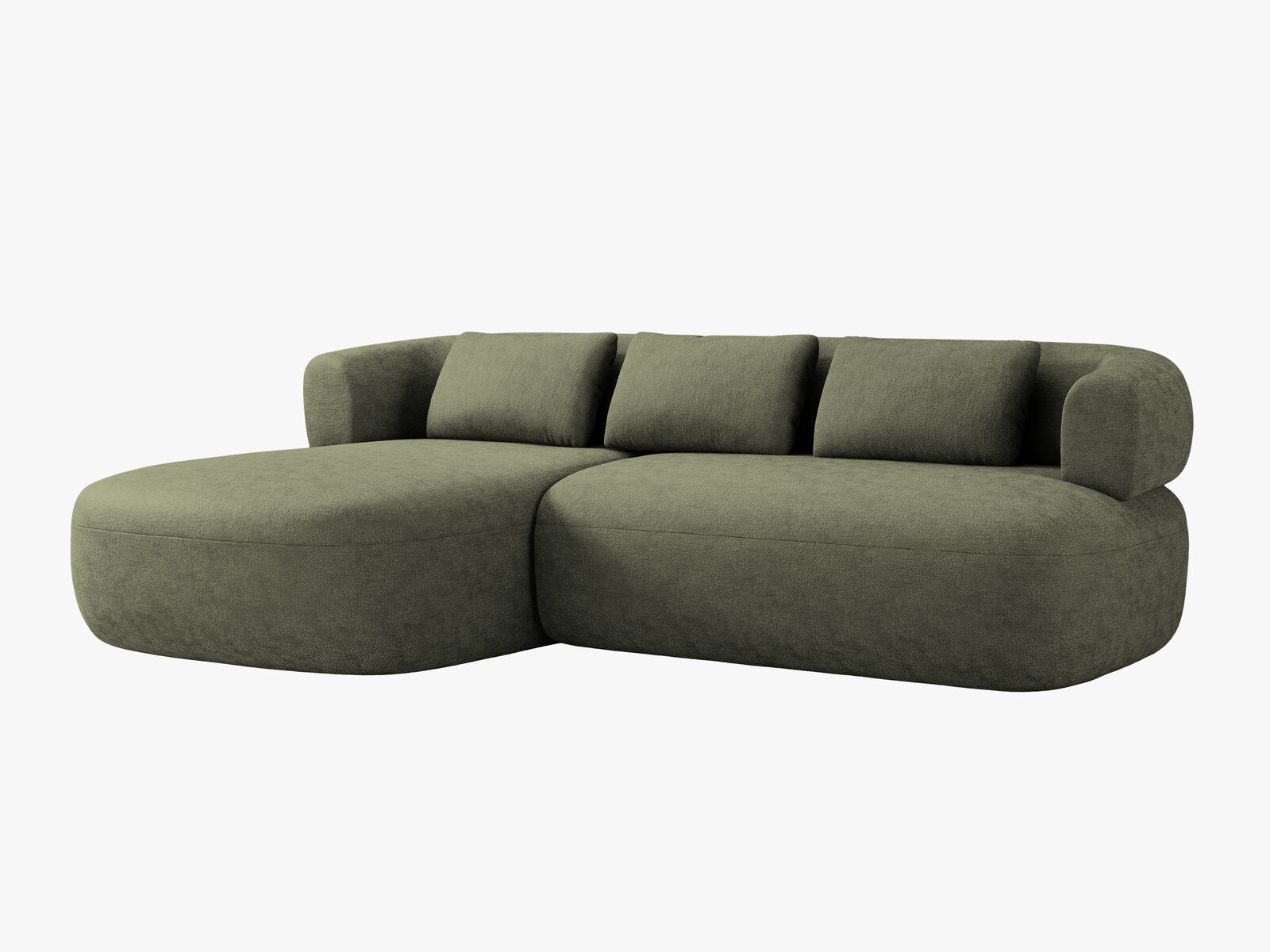 Micadoni 5-Sitzer Ecksofa Jenny Links Chenille Perfect Harmony Grün