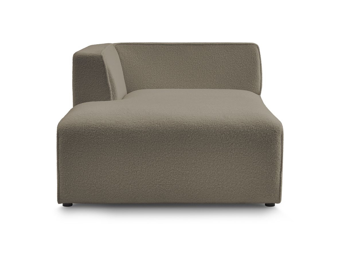 Bobochic Megeve Méridienne-Modul Bouclé-Stoff Braun Ecke links