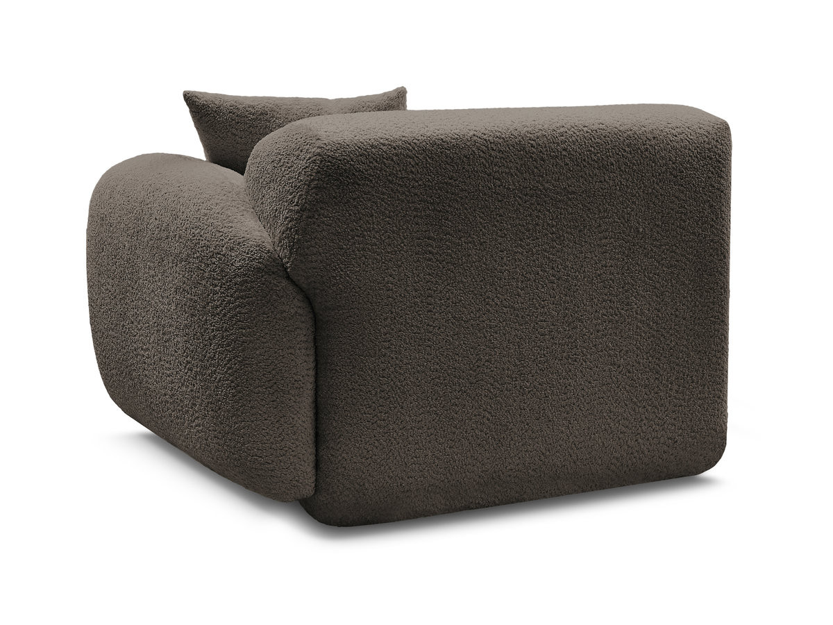 Bobochic Anda Sofamodul 1-Sitzer 104 × 103 cm Chenille Braun Ecke rechts