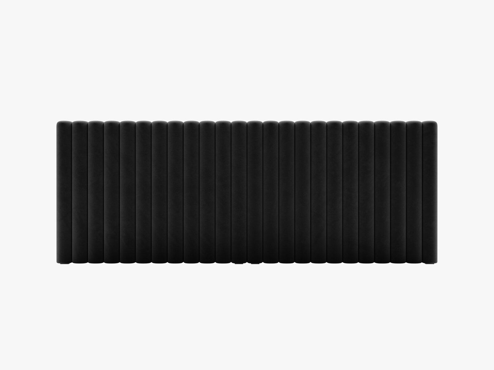 Micadoni Mistero Polster-Kopfteil Samt Paris Schwarz 240x95