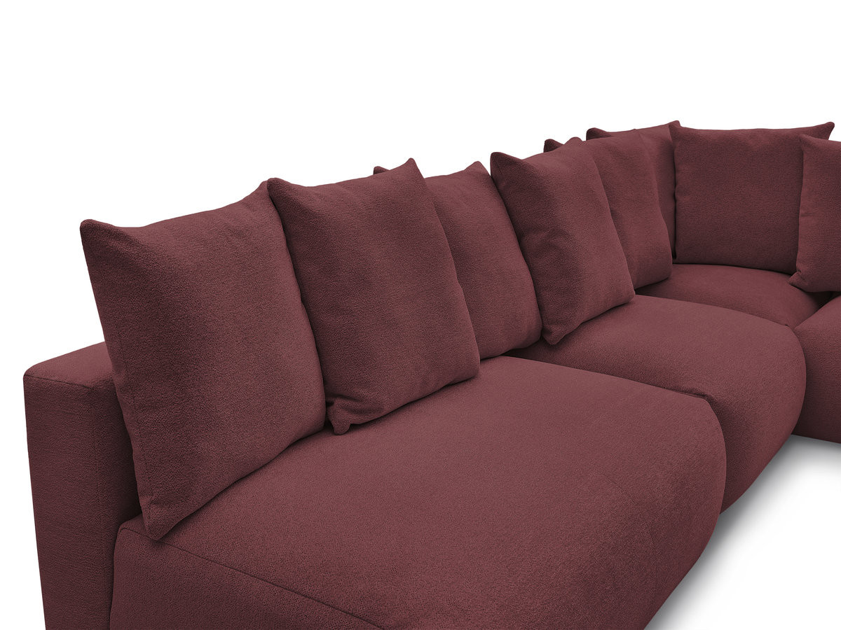 Bobochic Voltaire Ecksofa 322 × 268 cm Melange-Stoff Rot Ecke links