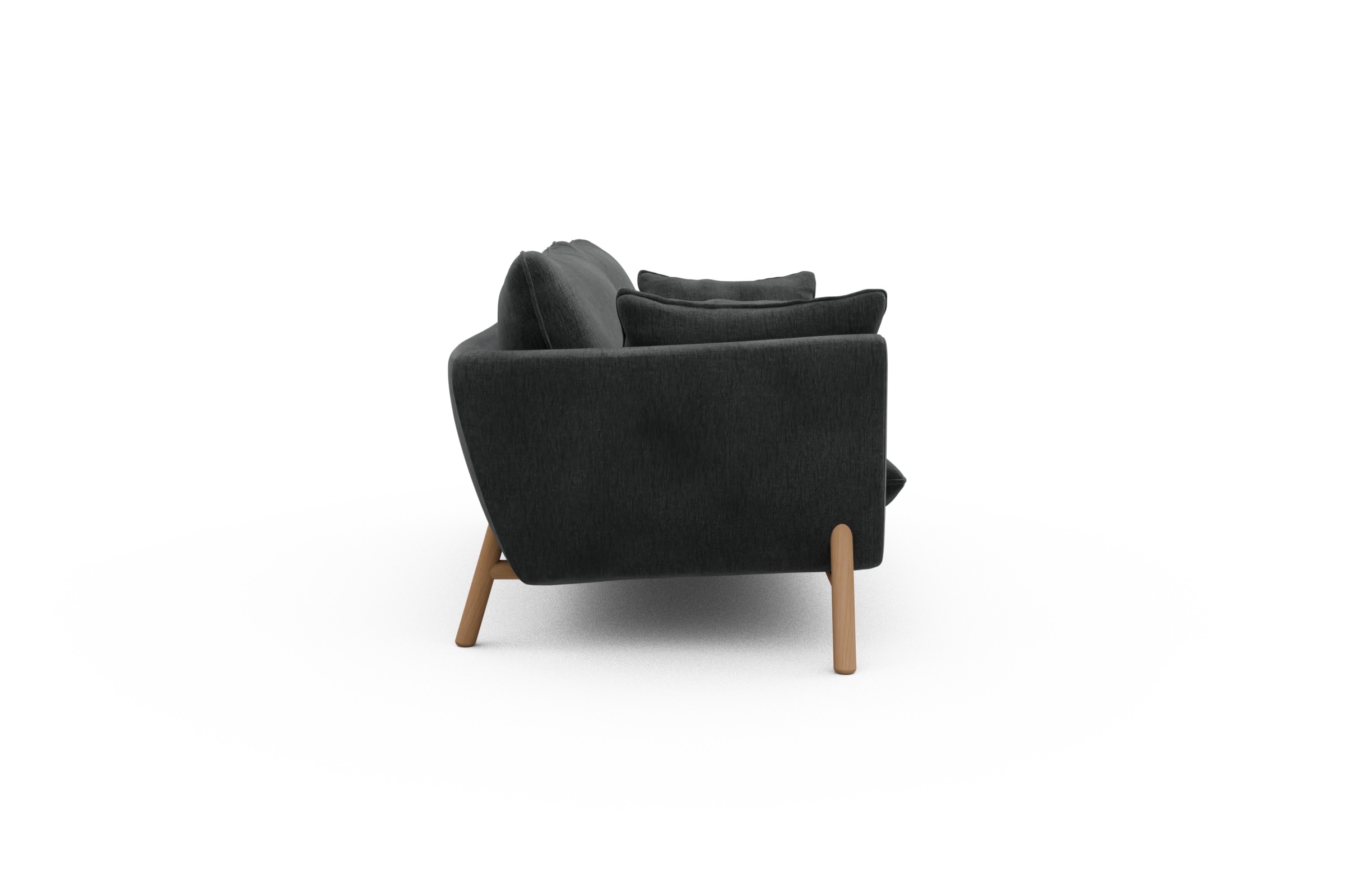 Sofa Emil 2-Sitzer Beinfarbe Eiche Natur Smooth-Deep-Warm-Grey