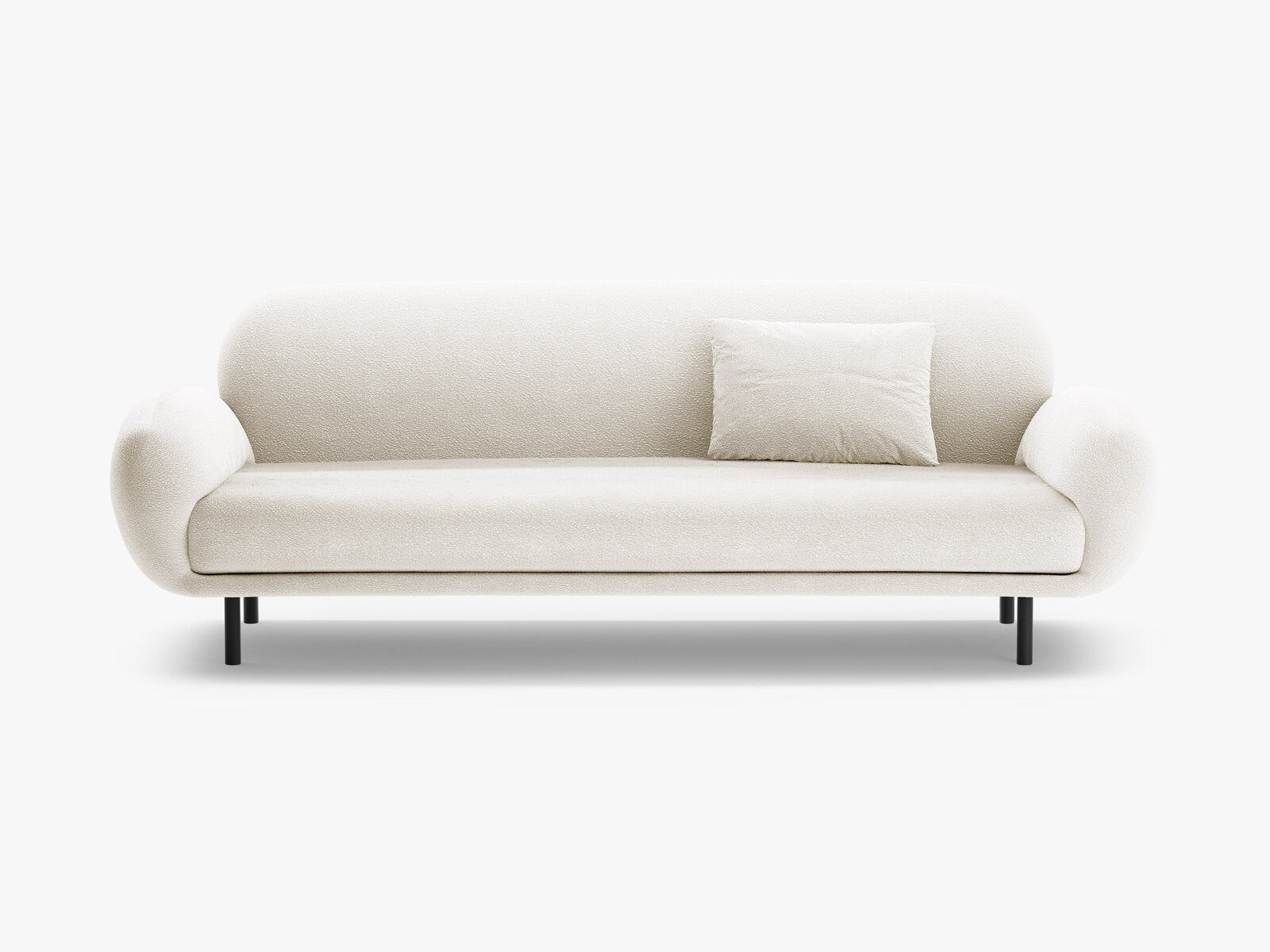 Micadoni Sofa Poppy 3-Sitzer Boucle Baloo Weiß