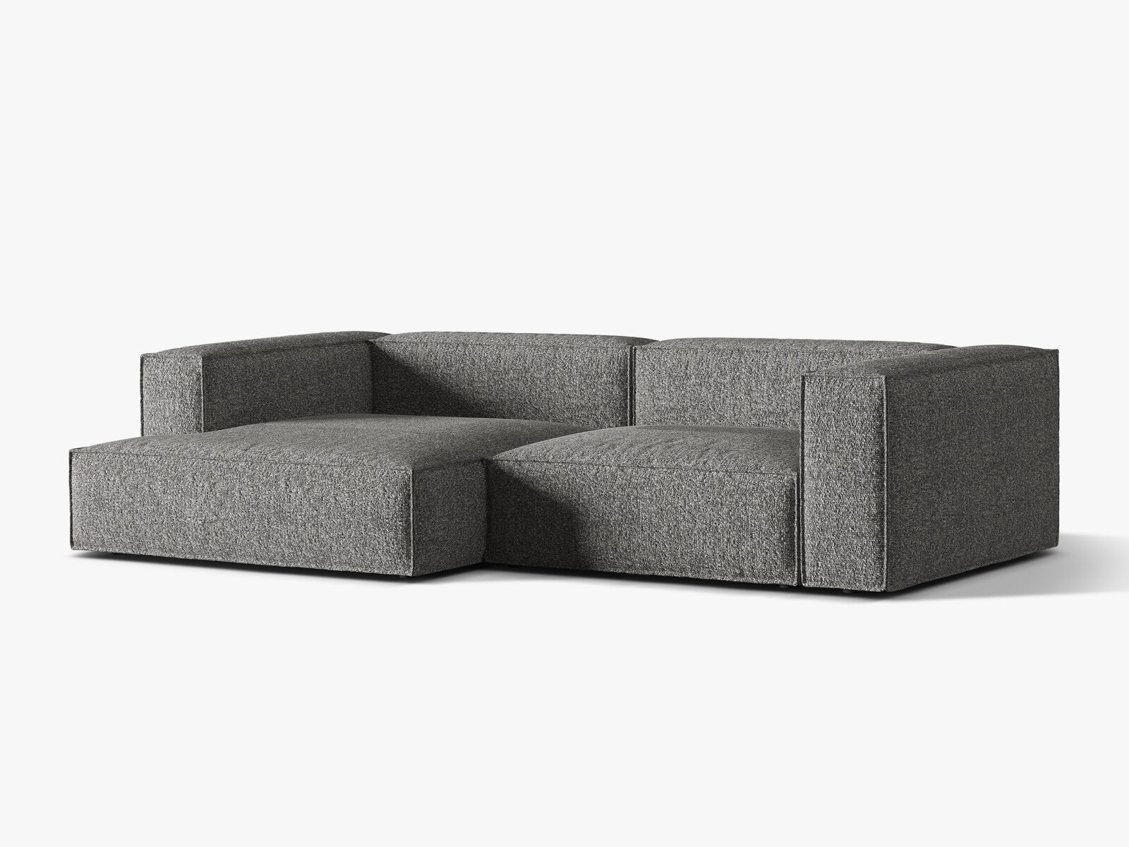 Micadoni Ecksofa Nuria 4-Sitzer Links Boucle Graphit