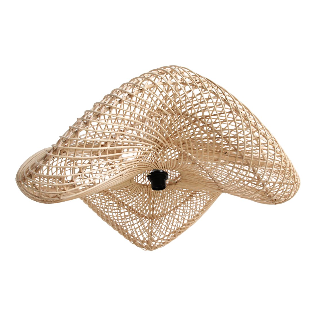 Raw Materials Wave Rattan-Hängeleuchte L Ø 71x26cm