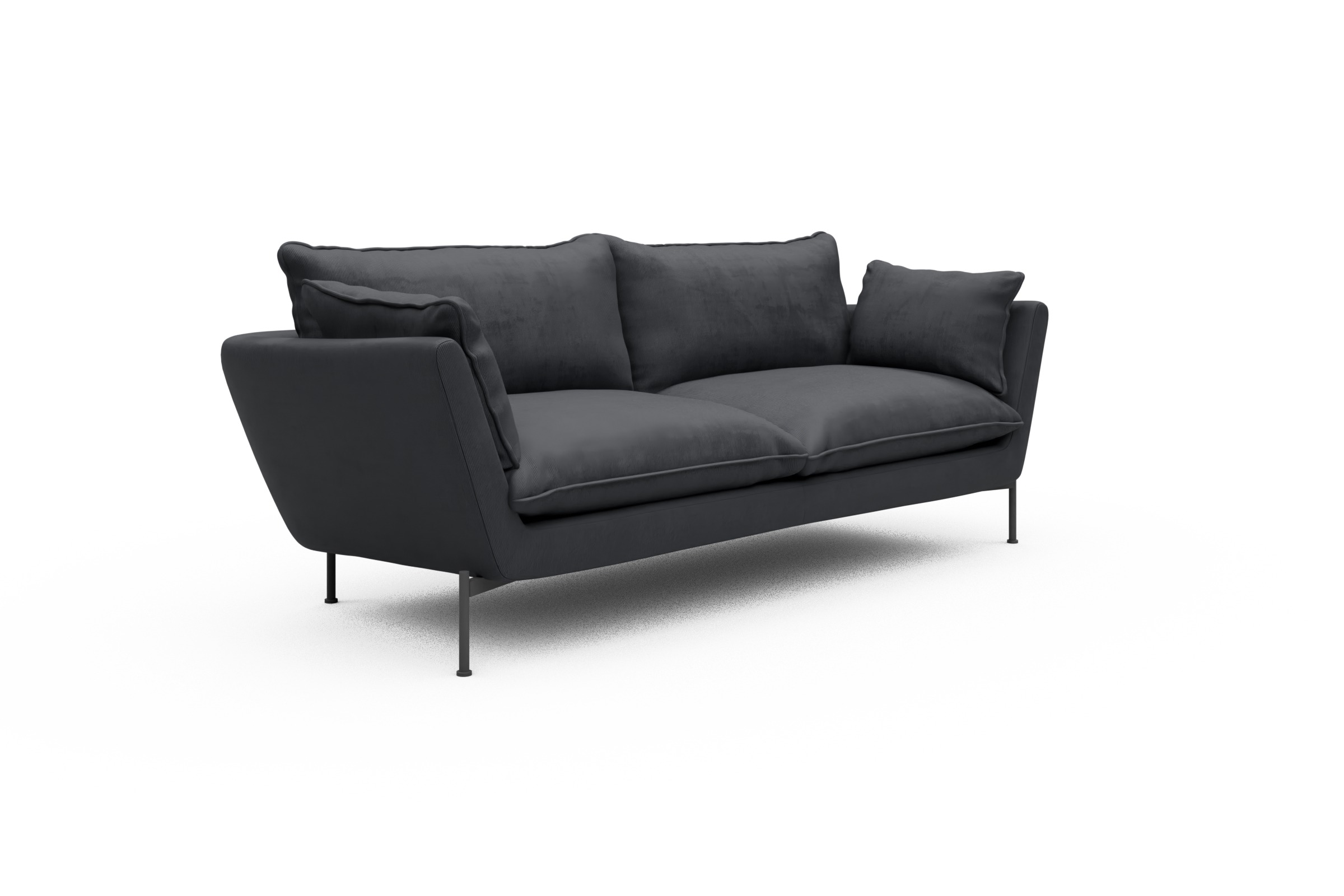 Sofa Anton PREMIUM 3-Sitzer Cordufine-Slate-Grey