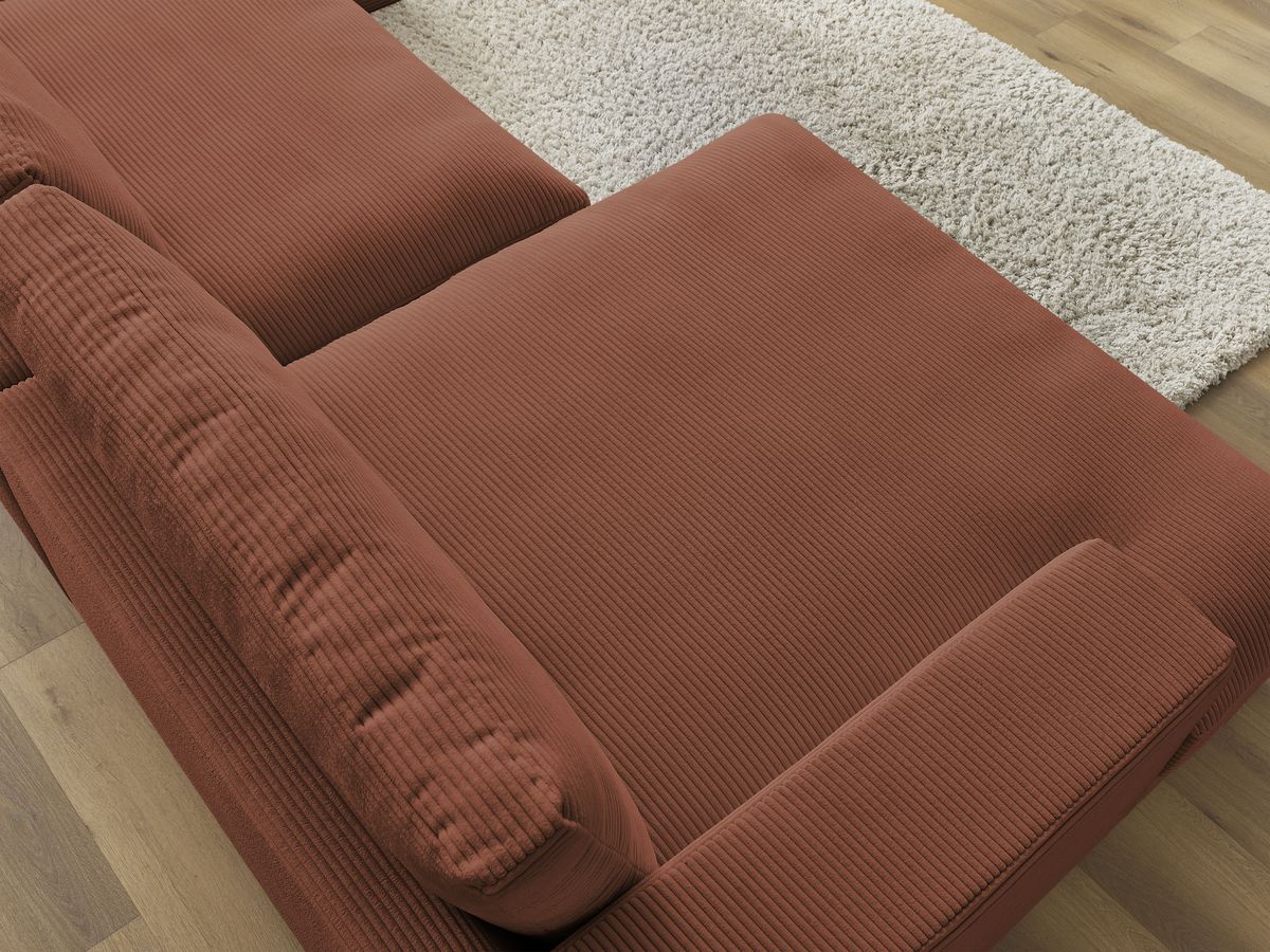 Bobochic Leonard Wohnlandschaft 404 × 159 cm Cordsamt Orange