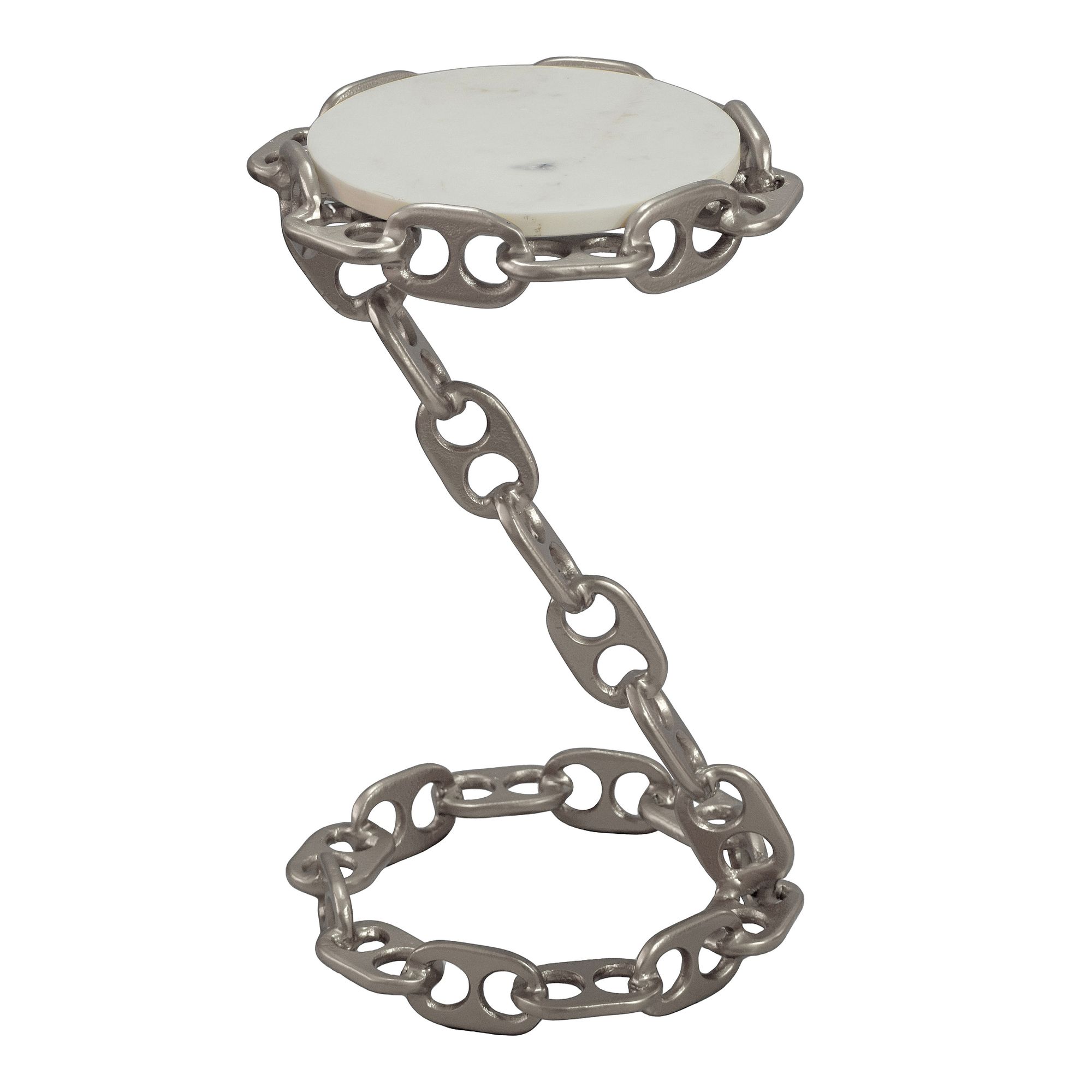 Beistelltisch Lundo Marmor Silber Ø 31 cm