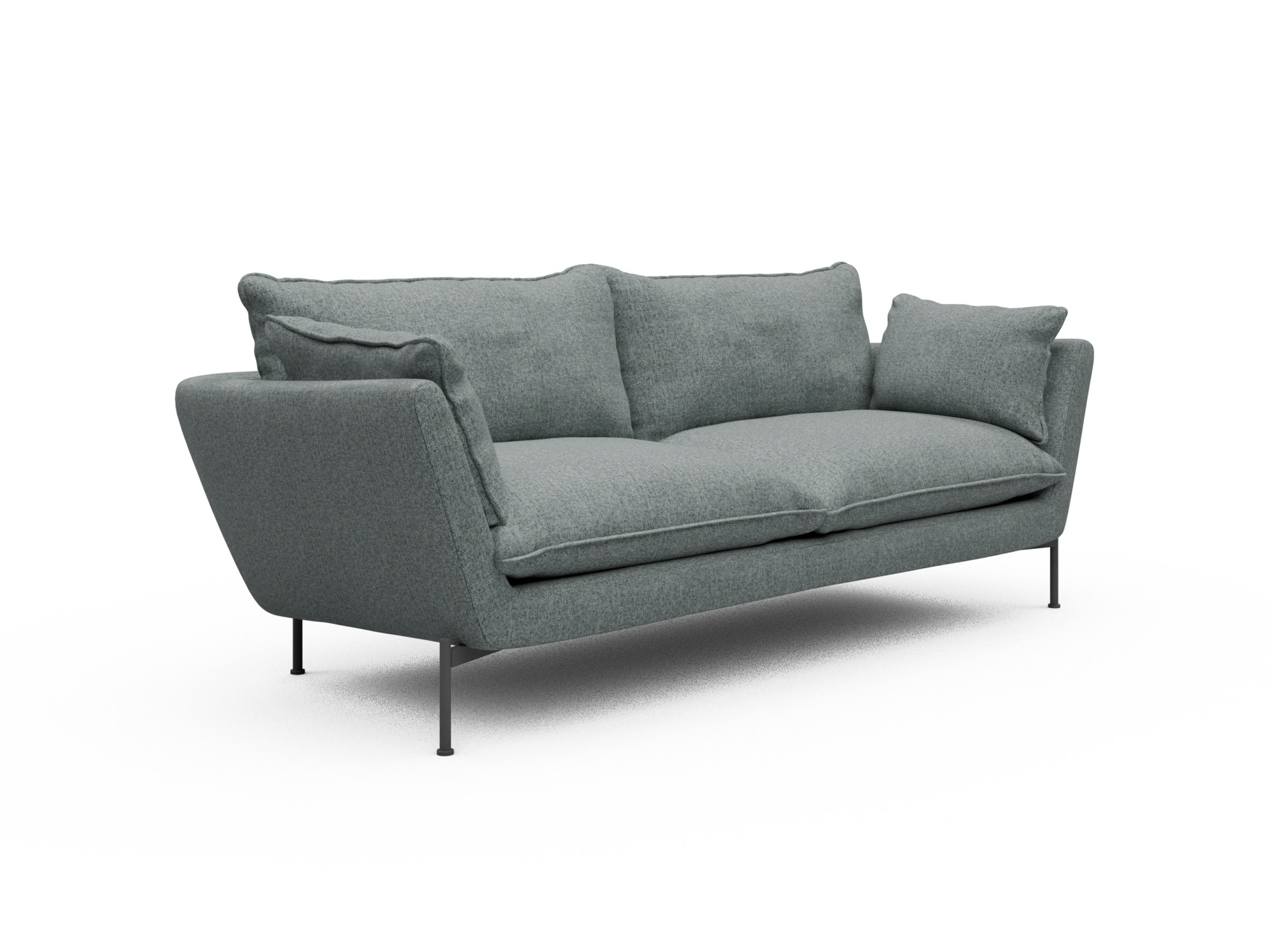 Skandi Home Sofa Anton Soft 3-Sitzer Casone-Light-Mixed-Green moebelfaktor