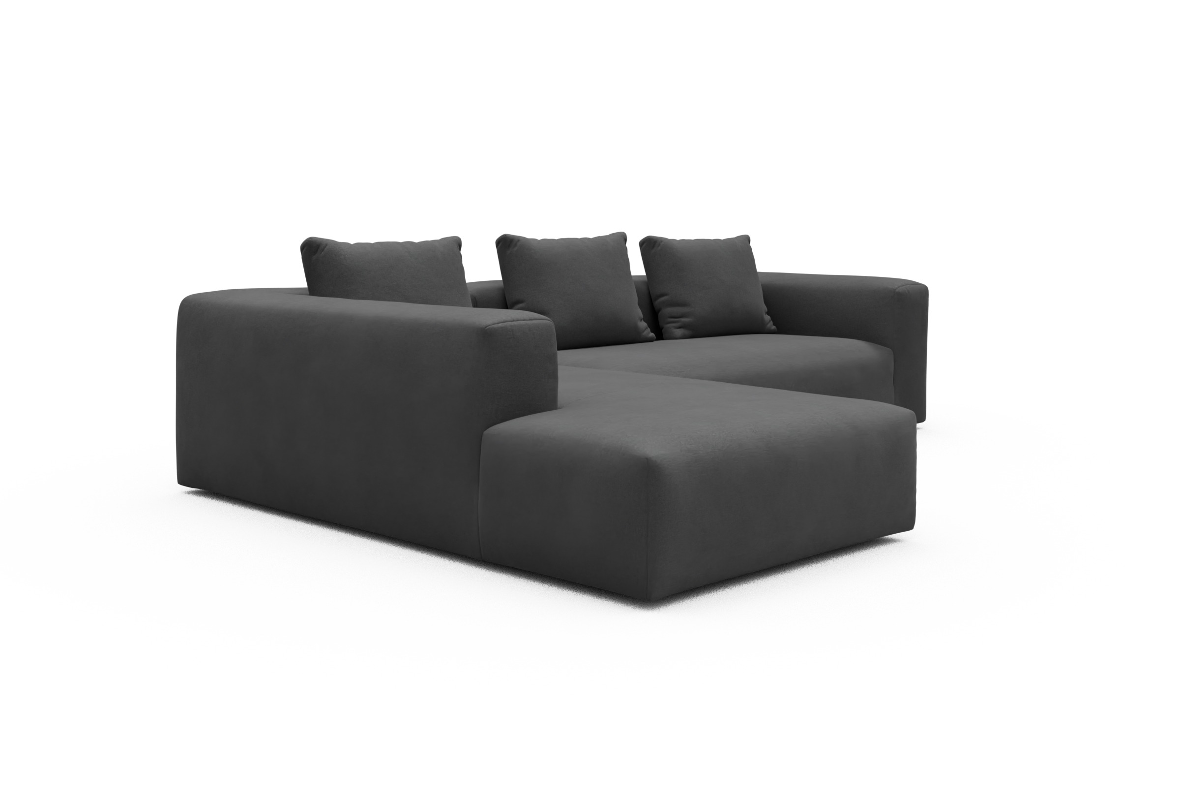 Ecksofa Fred Relax-Ecke links mit 2,5-Sitzer Satya-Zinc