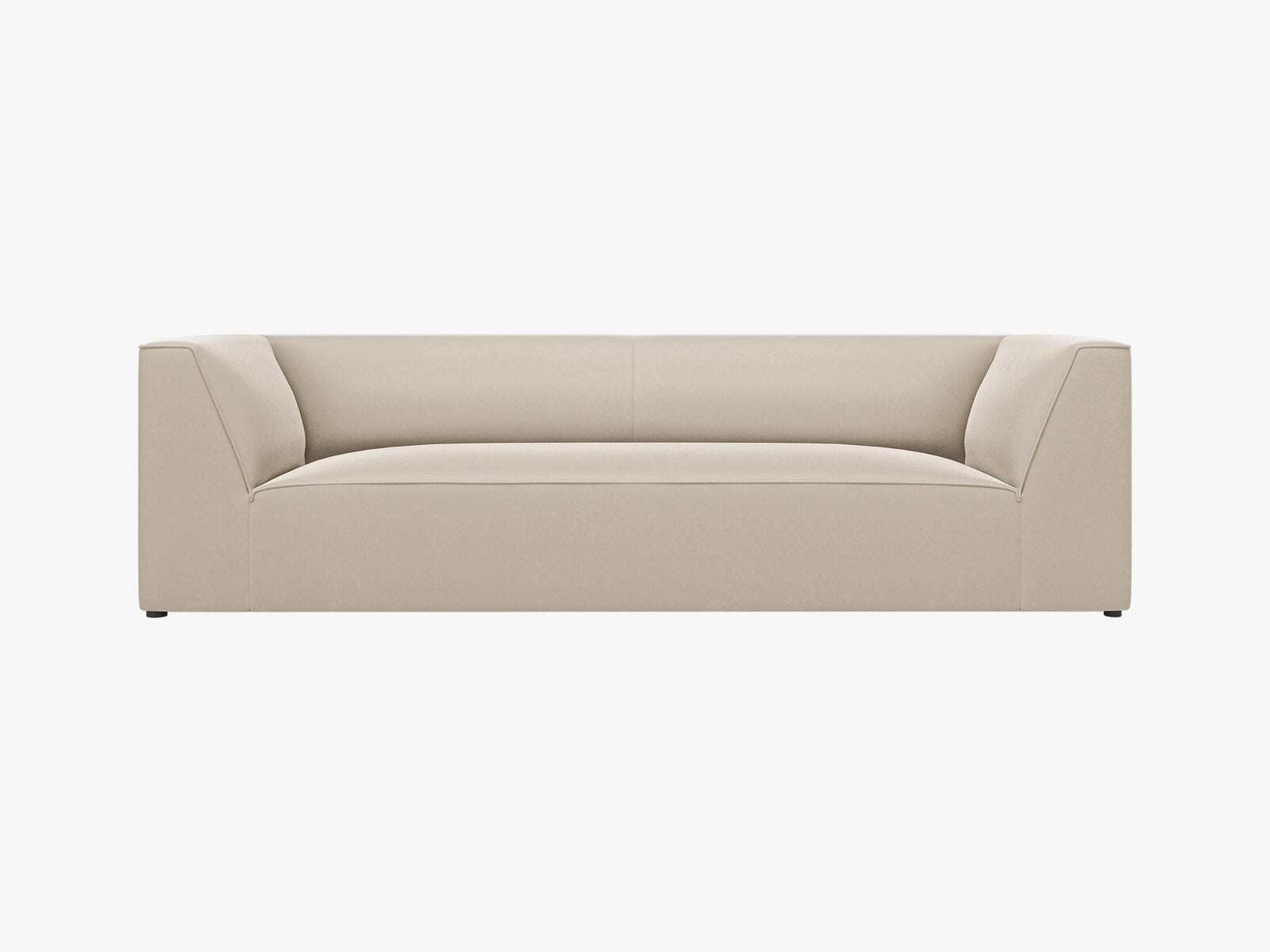Micadoni Sofa Ruby 3-Sitzer Samt Salvador Beige