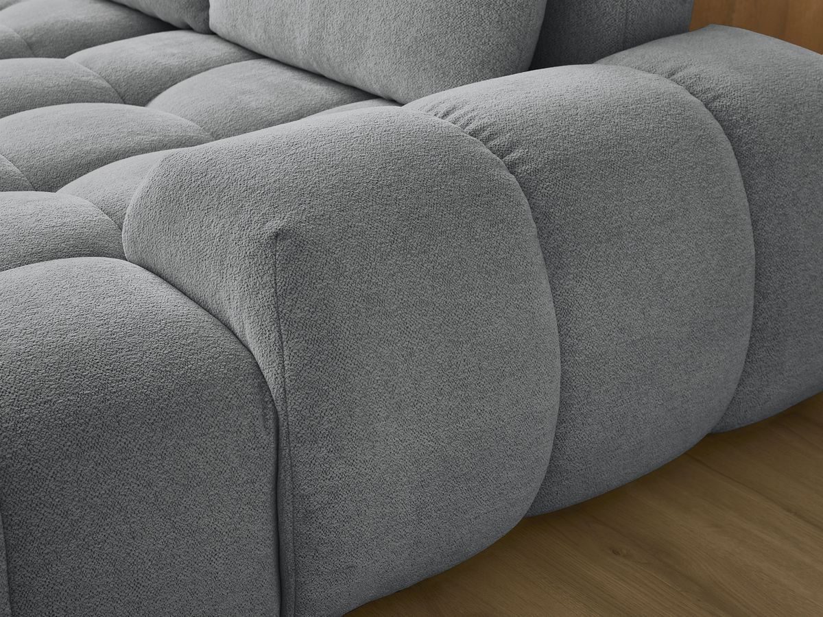 Bobochic Everest Wohnlandschaft, 6 Kissen Melange-Stoff Dunkelgrau Ecke rechts