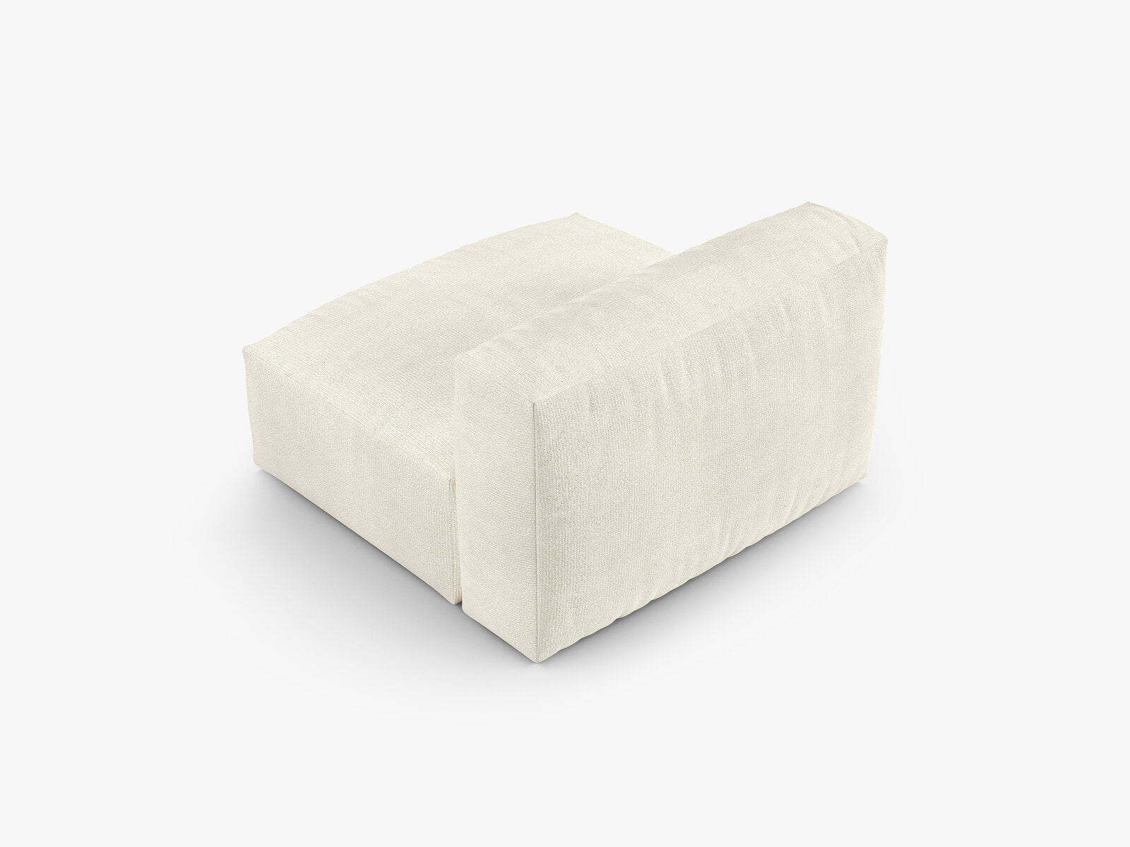 Micadoni Mittelmodul Martina 1-Sitzer 90cm Sitztiefe Boucle Monet Elfenbein