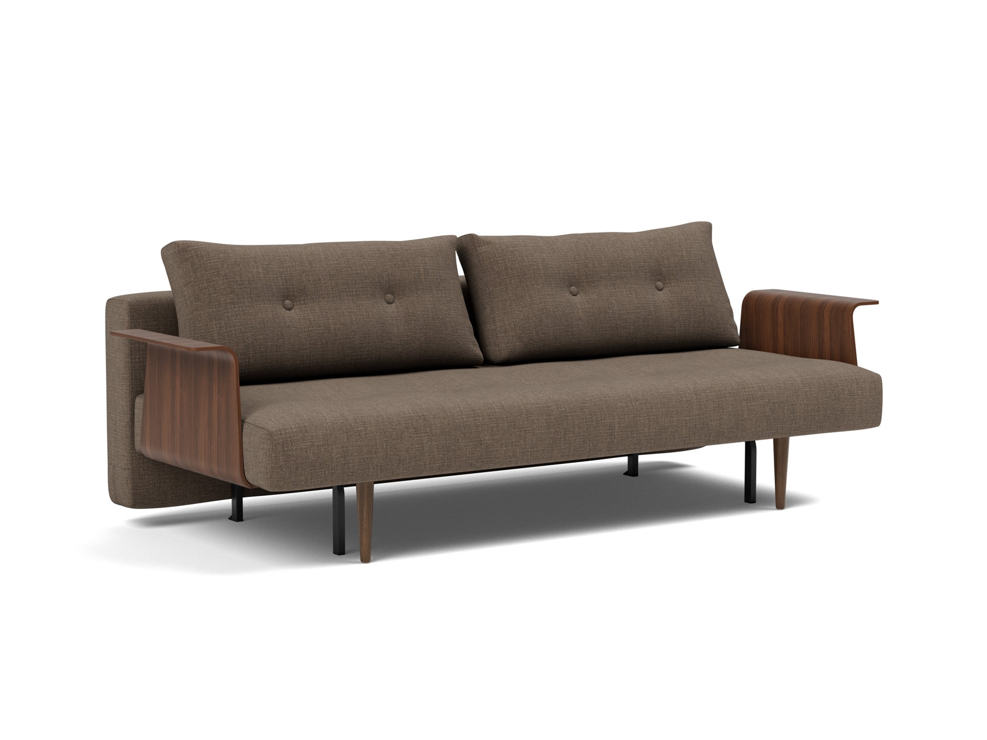 Schlafsofa Recast mit Armlehnen Chenille Esina 411-Cedar-Brown