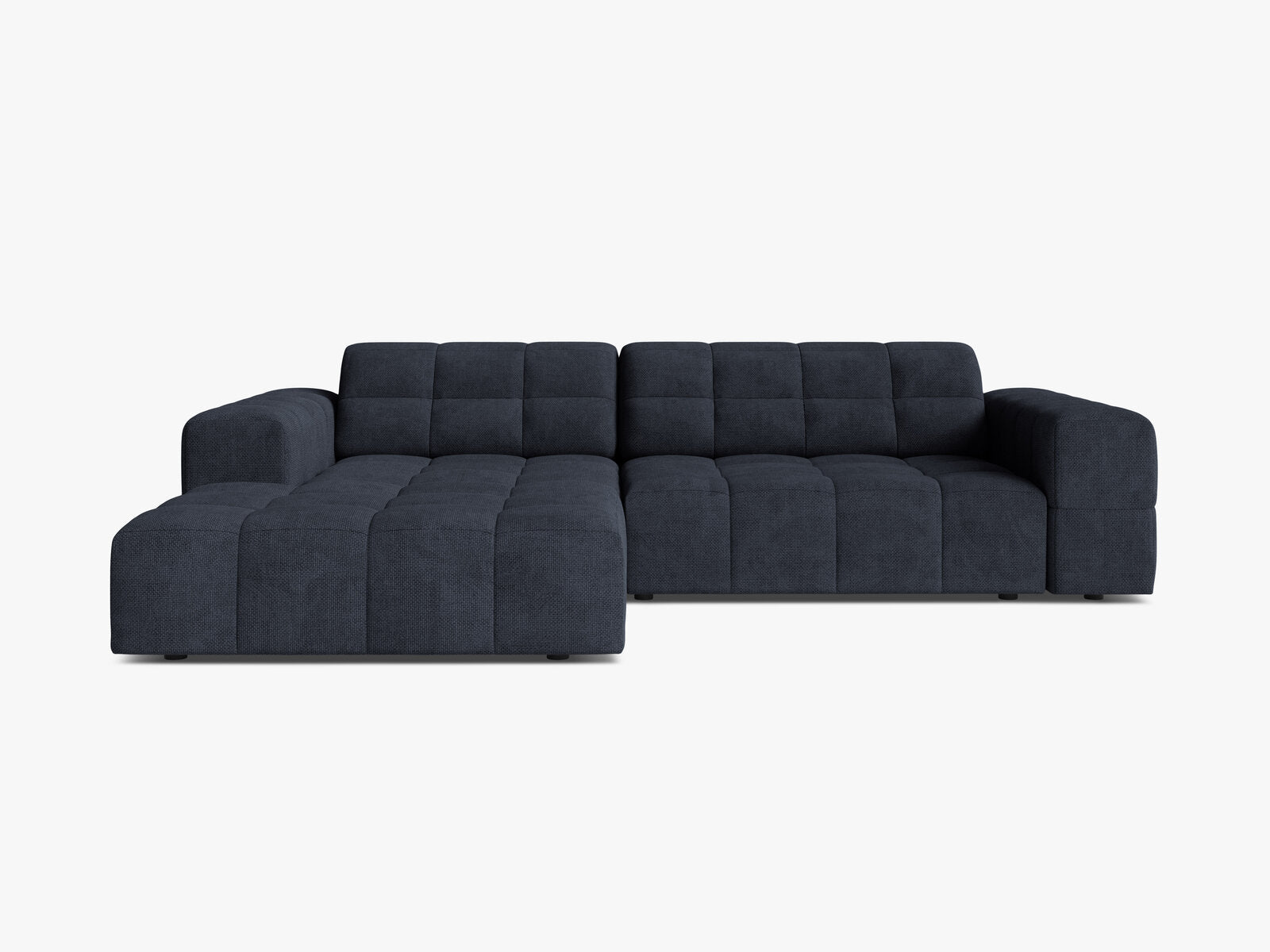 Micadoni Jennifer Ecksofa 4-Sitzer Links Chenille Eden Marineblau