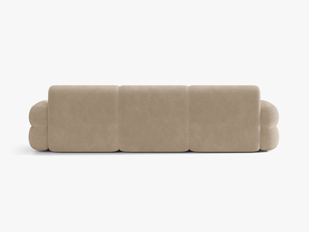Micadoni Neo Modulares Sofa 4-Sitzer Chenille Golden Dunkelbeige