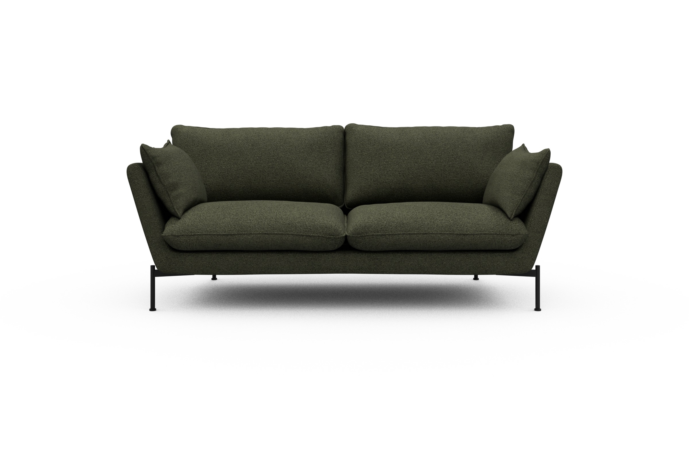 Skandi Home Sofa Anton 2-Sitzer Boucle-Forest-Green moebelfaktor