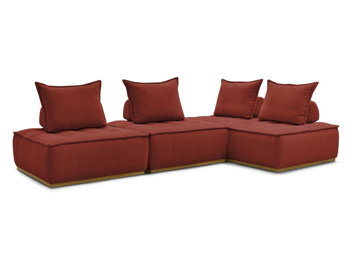 Bobochic Elisa Ecksofa Strukturstoff Orange