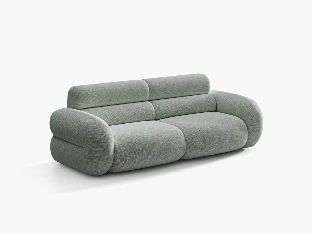 Micadoni Neo Sofa 3-Sitzer Chenille SILENCIO Gedämpftes Blau