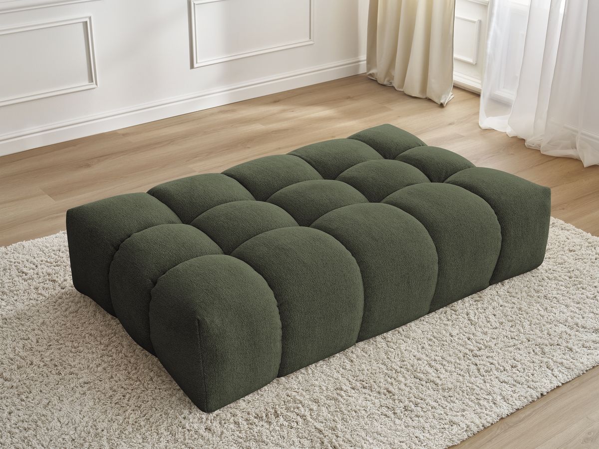 Bobochic Everest Pouf 166 × 100 cm Melange-Stoff Grün